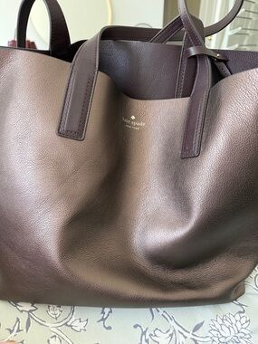 kate spade Leather Tote in Plum